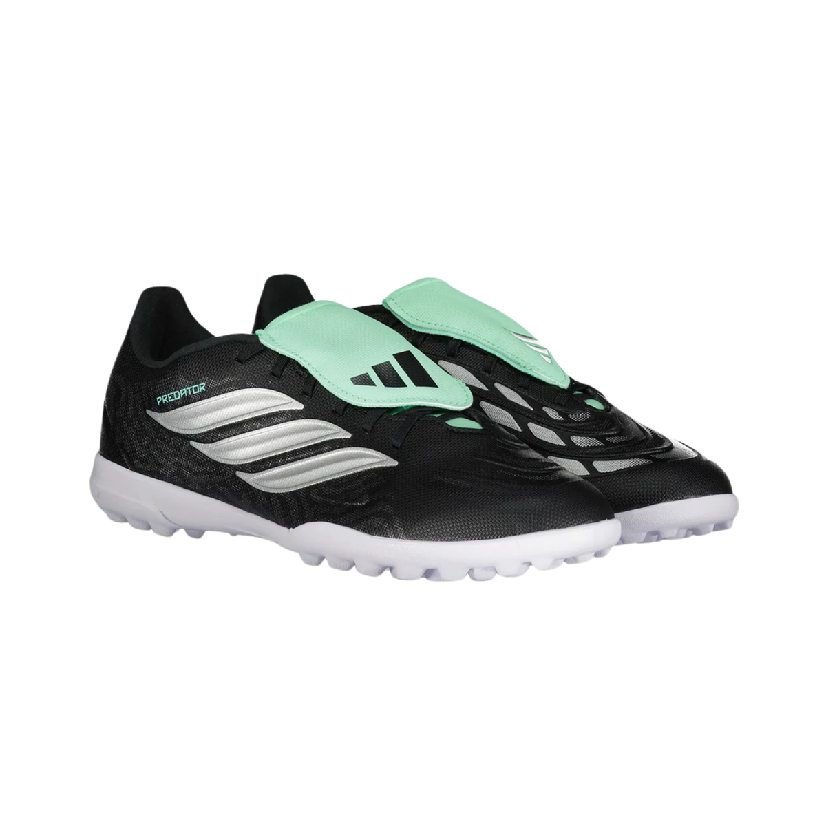 Adidas Predator Club FT Turf Football Shoes - Black/Silver/Mint (IH2114) Football Boots Adidas