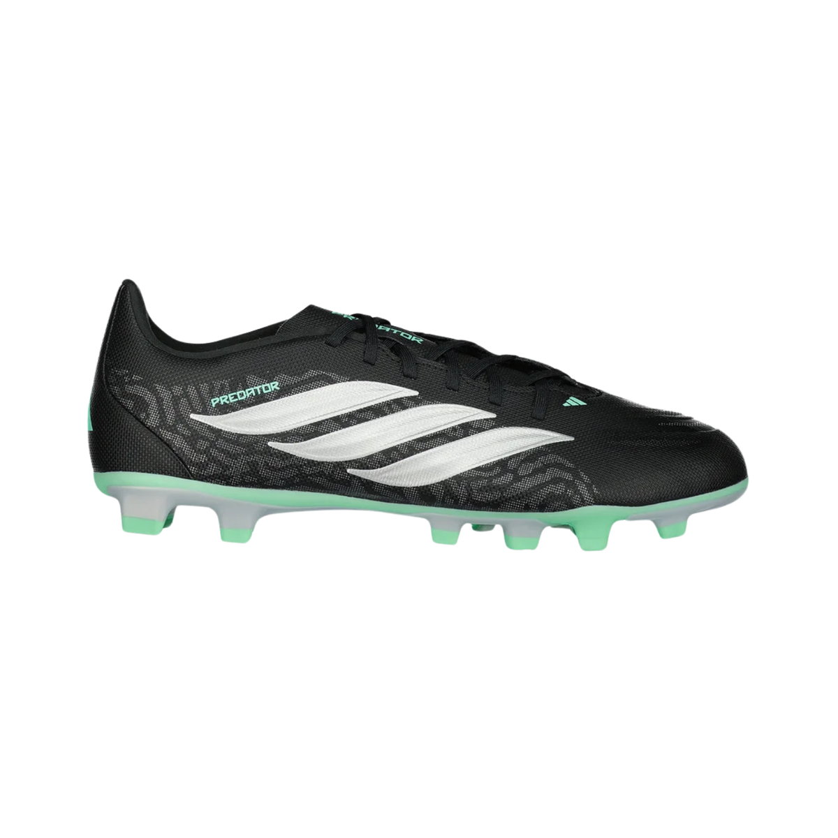 Adidas Predator Club FG/MG Football Boots - Black/Silver/Mint (IH2112) Black Silver Mint Football Boots Adidas