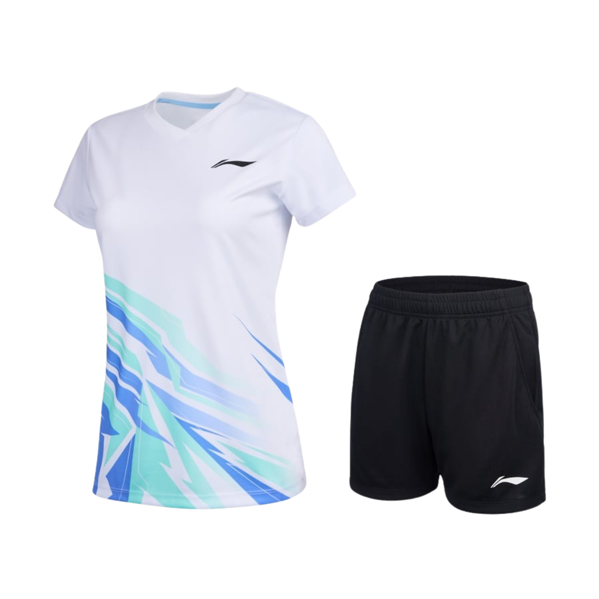 Li-Ning AATV014 Badminton Competition Uniform T-Shirt Women - White Standard White M Clothing Li-Ning
