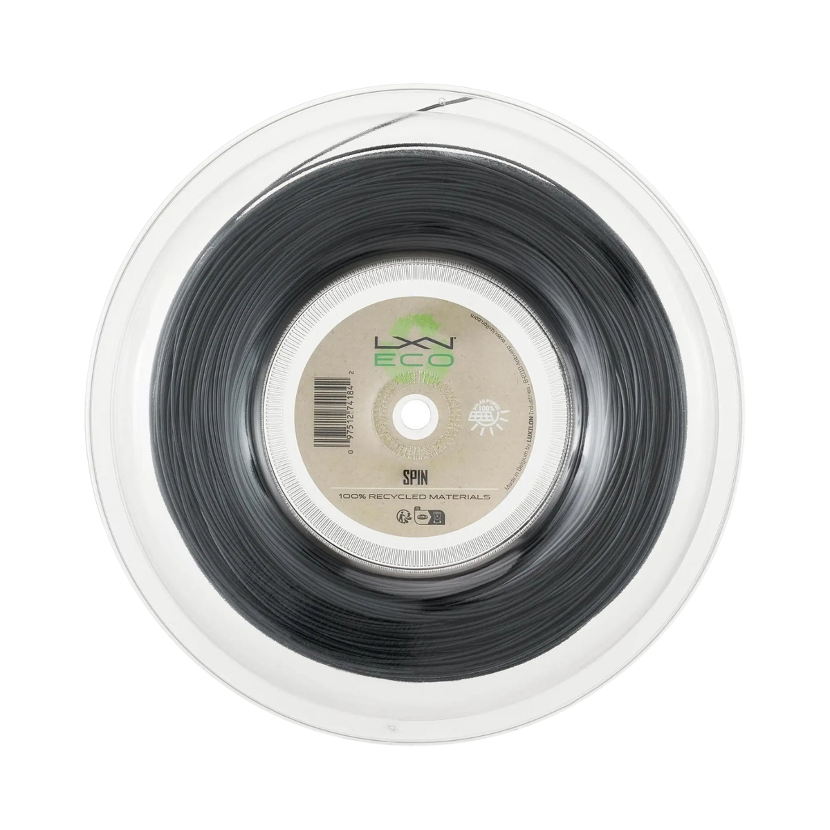 Luxilon Eco Spin 125 Tennis String Reel - Black, 1.25mm/200m Tennis String Luxilon