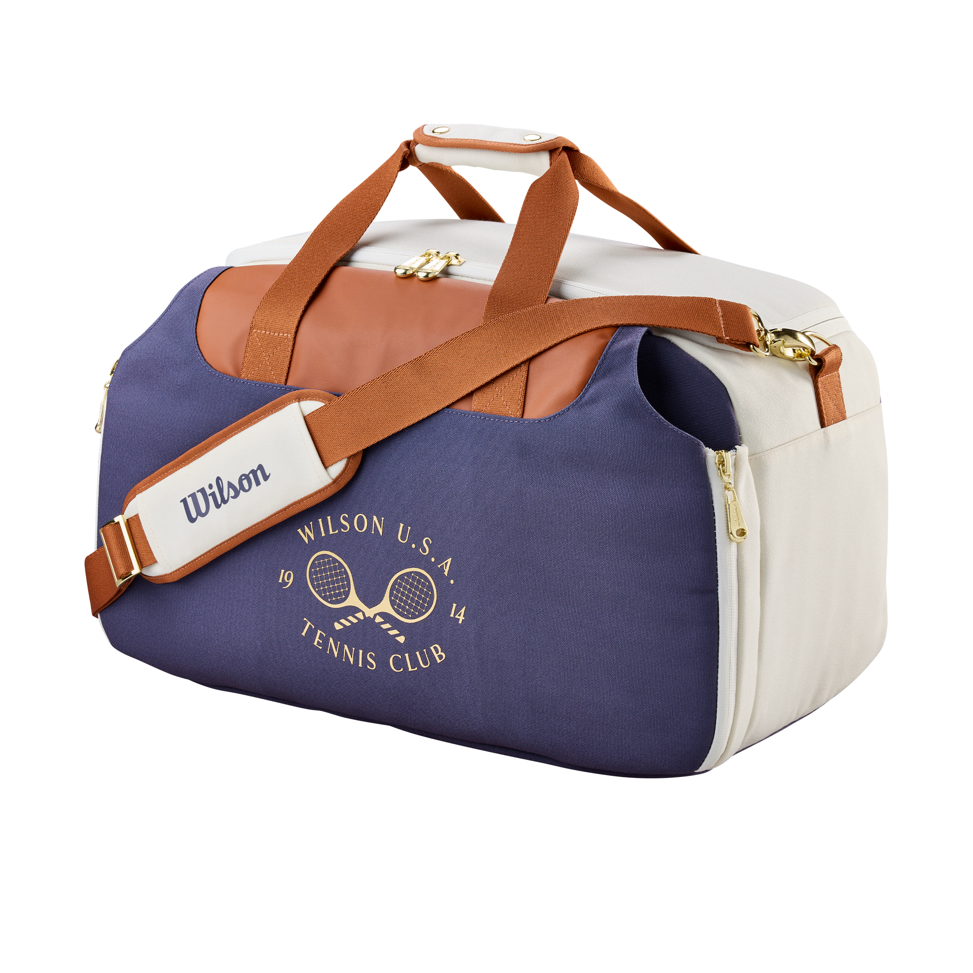 Wilson Heritage V2 Small Duffle Bag - Cream/Navy Bags Wilson