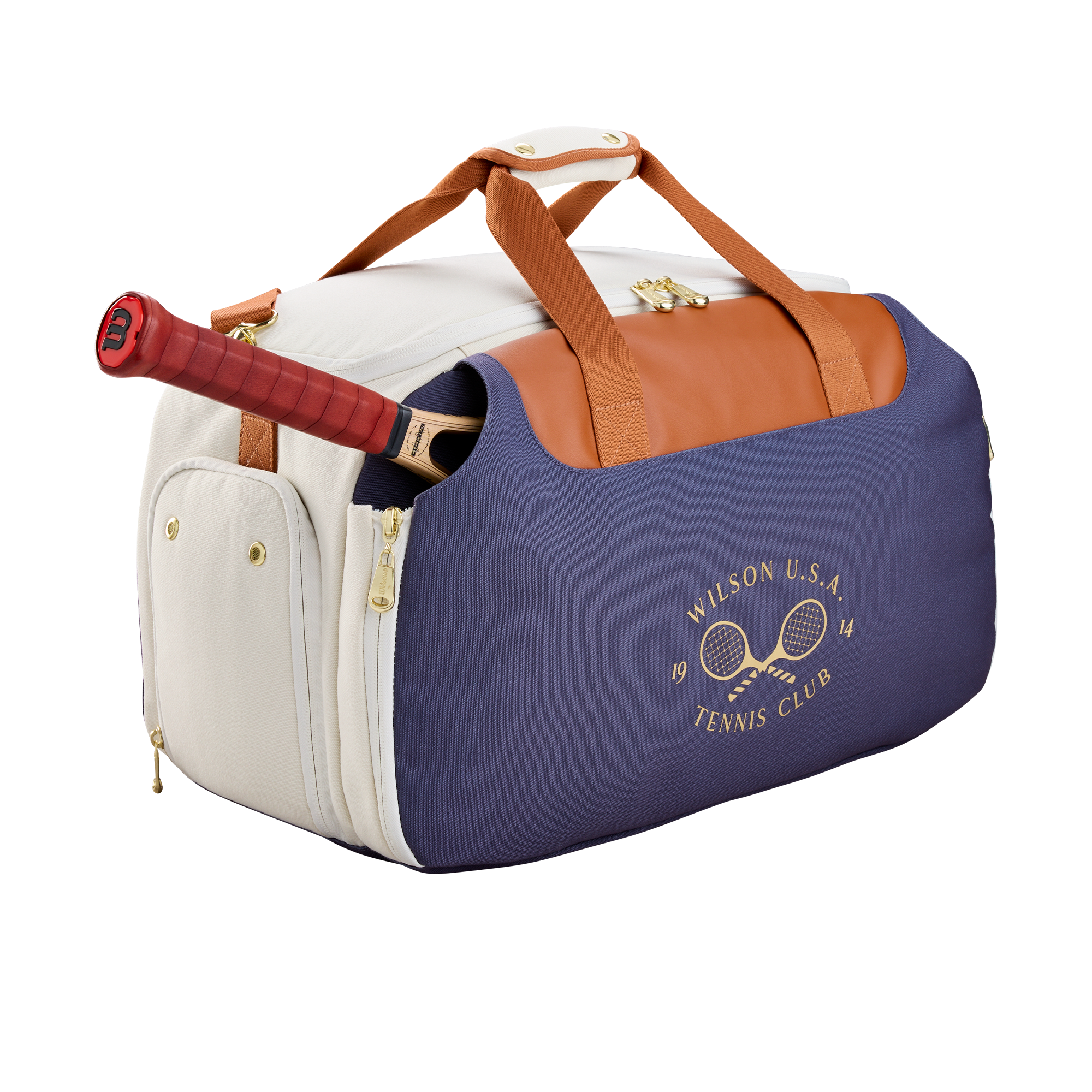 Wilson Heritage V2 Small Duffle Bag - Cream/Navy Bags Wilson