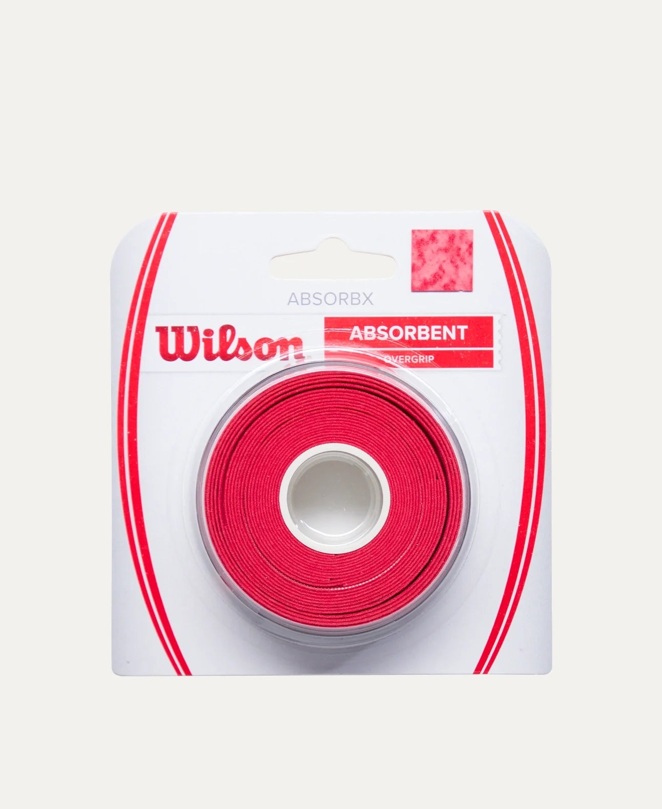 Wilson AbsorbX Overgrip 3 Pack - Red Red 3 Pack Grips Wilson