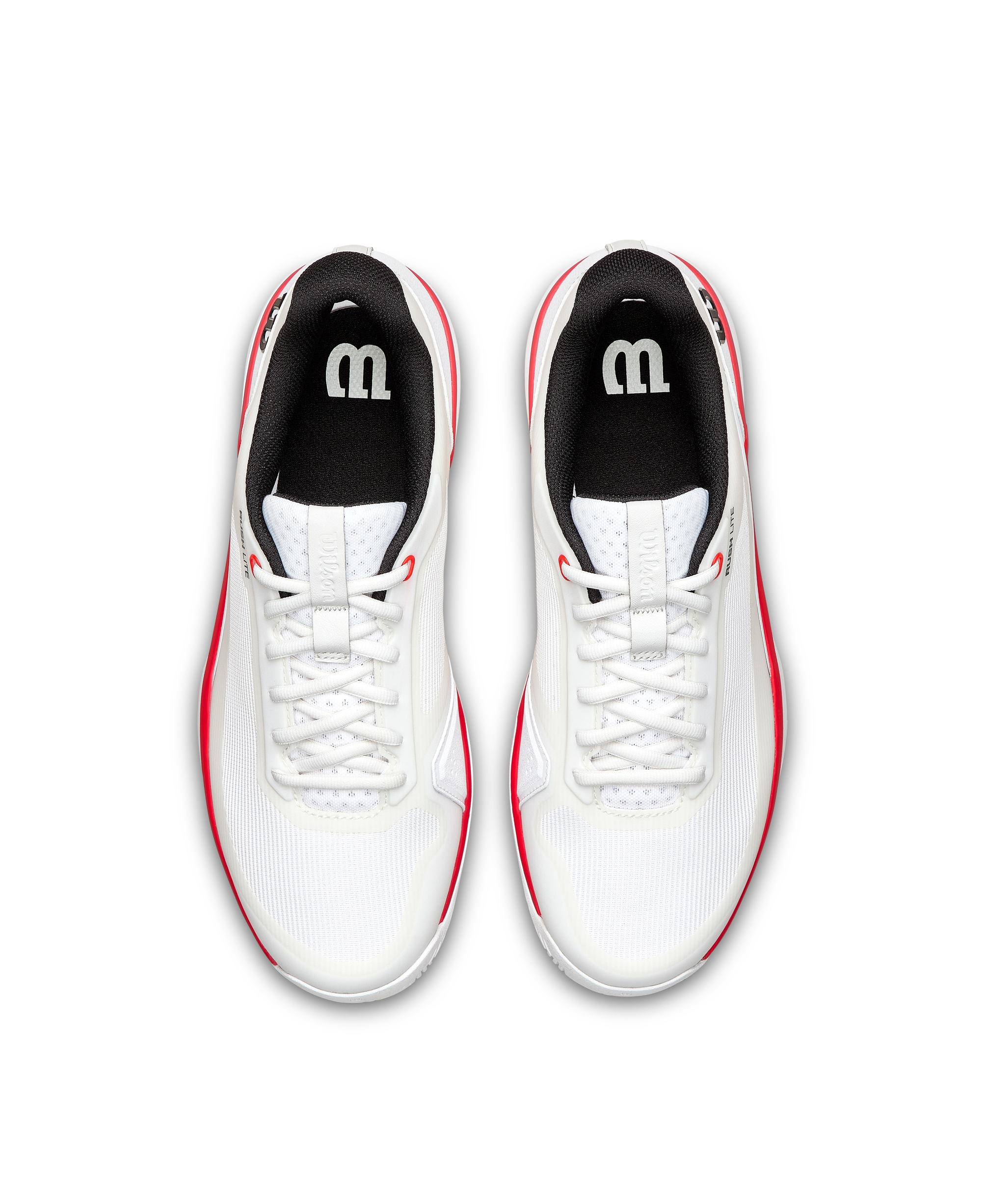 Wilson Rush Lite 5 Tennis Shoe Men - White/Red Tennis Shoes Wilson