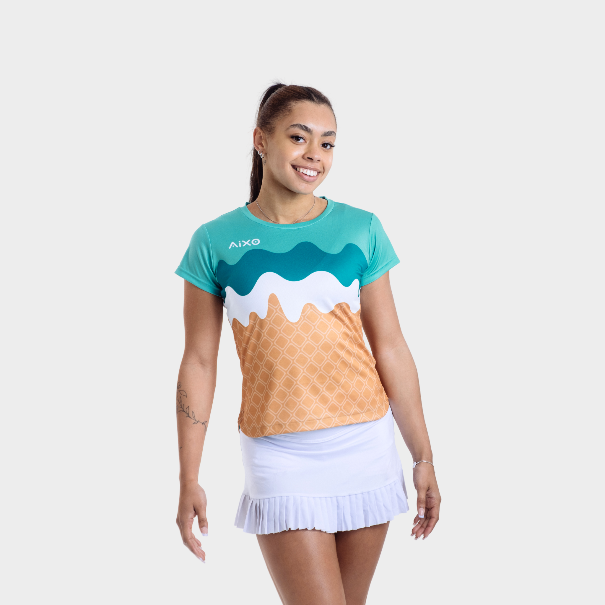 Aixo Sundae Womens T Shirt Vanilla Raspberry Chocolate