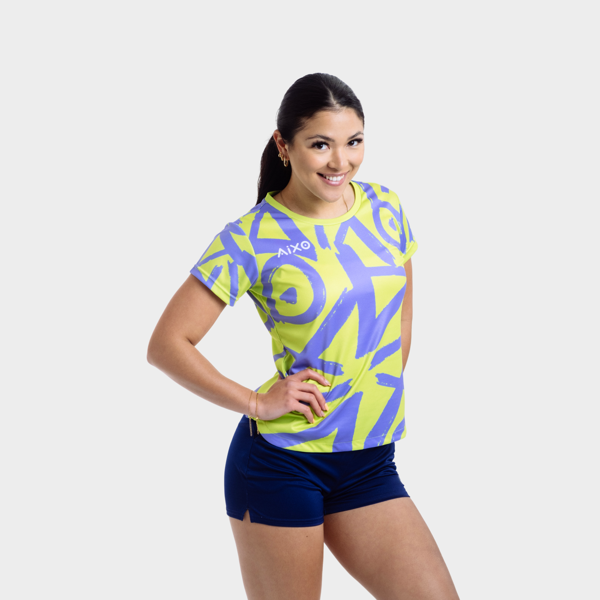 Aixo Tagged Womens T Shirt Lime