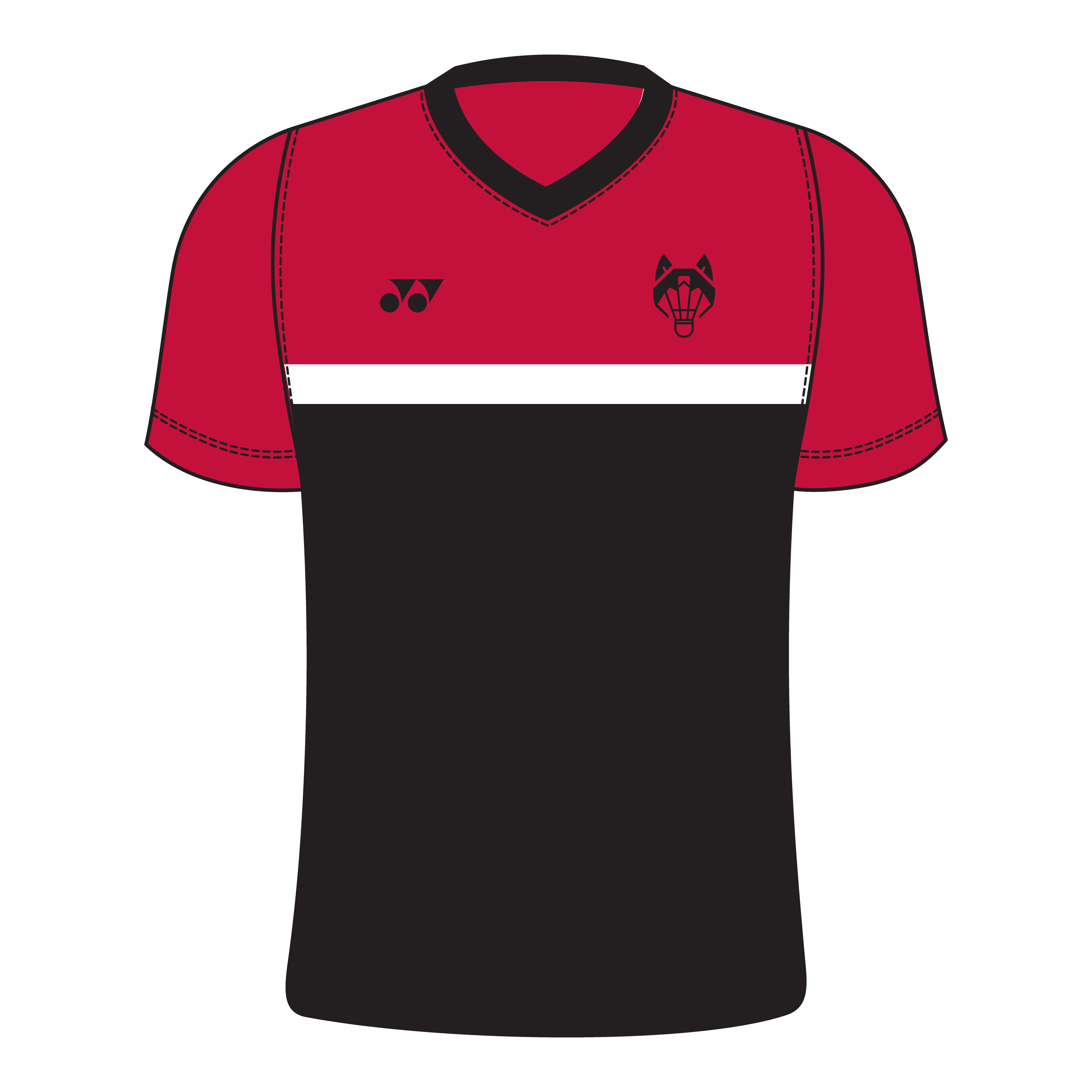 Wolfenden Badminton Academy T006 Power V T-Shirt Womens