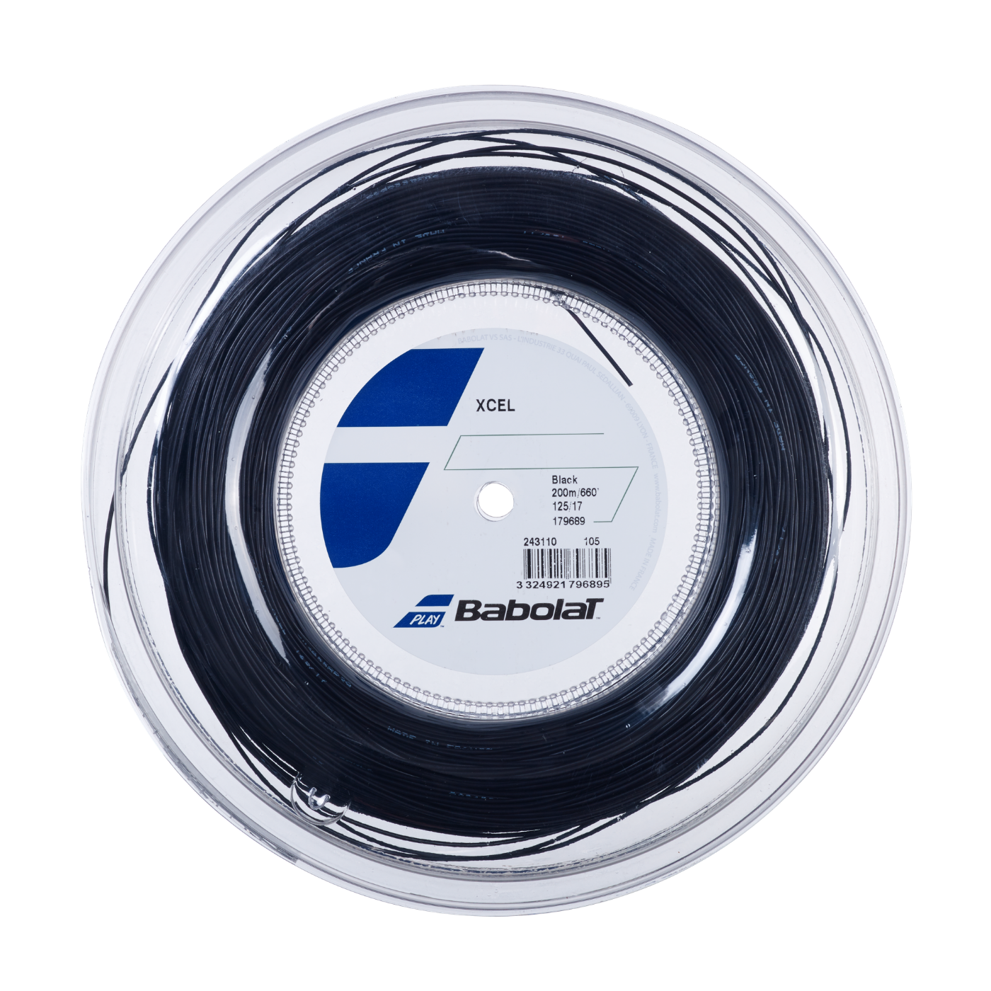 Babolat Xcel 1.25mm Tennis String Reel (200m) 1.25mm 200m Black String (Reel) Babolat