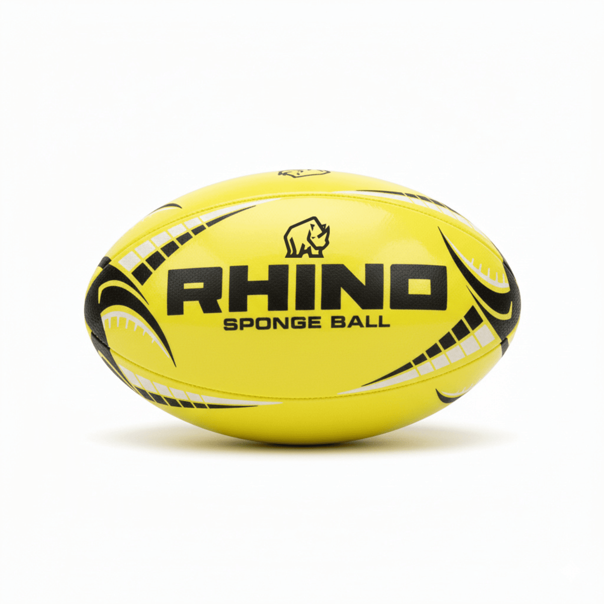 Rhino sponge rugby ball, yellow