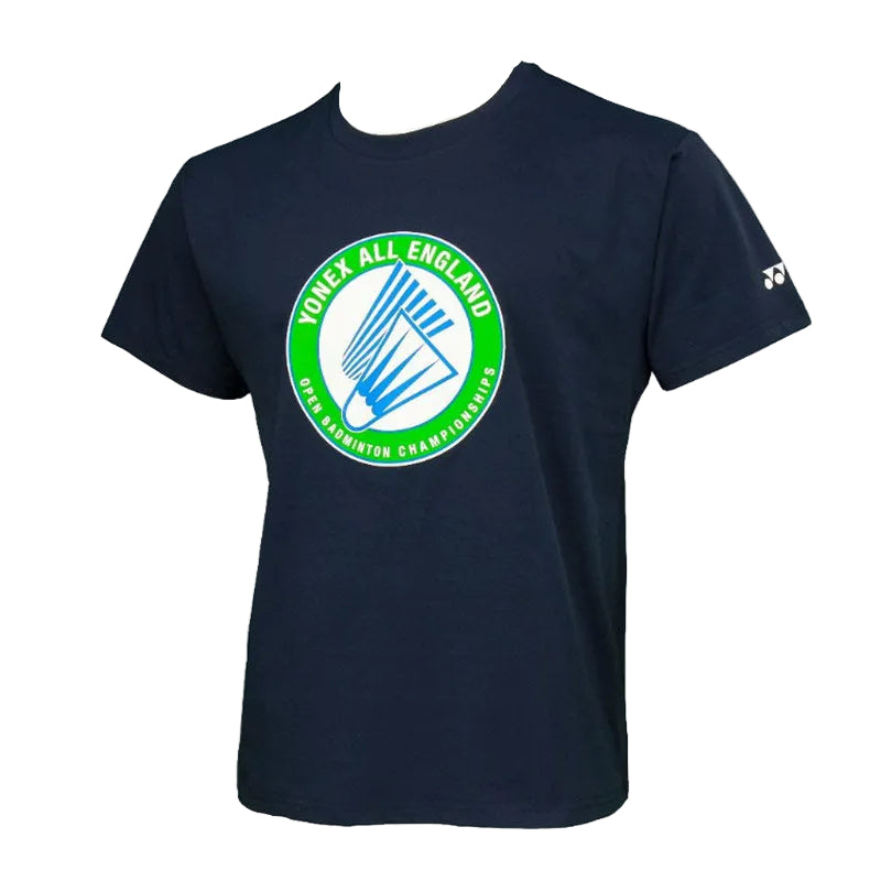 Yonex YOB22021 All England Big Logo T Shirt Unisex - Navy Blue Navy Blue XL Clothing Yonex