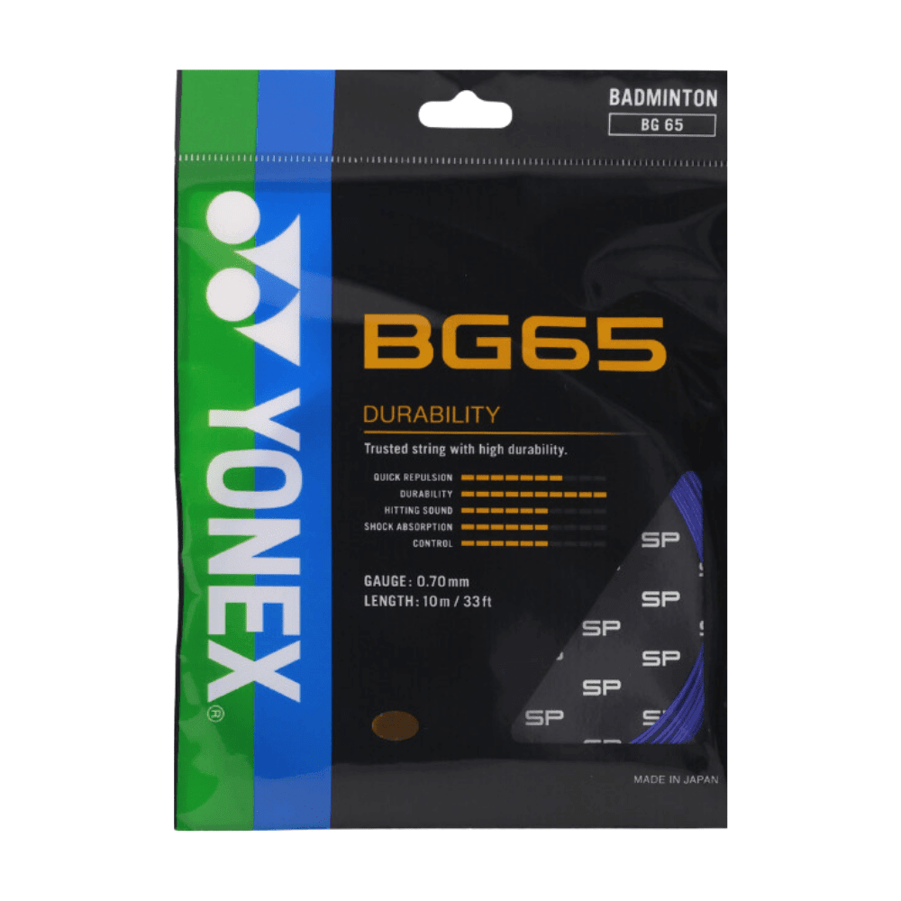 Yonex BG65 0.70mm Badminton String Set Royal Blue