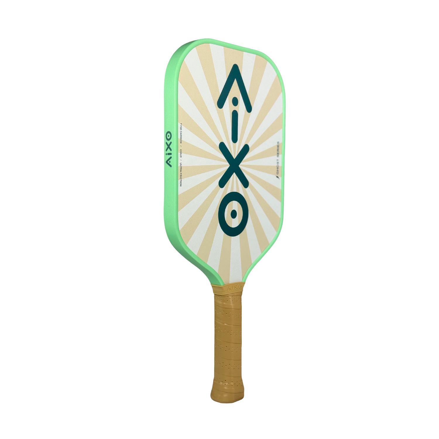 Side view of AIXO CP03 Ghost Lucky Cat pickleball paddle highlighting slim carbon frame.