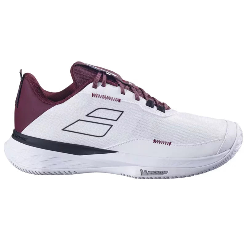 Babolat White and Red All Court Tennis Trainers for Men