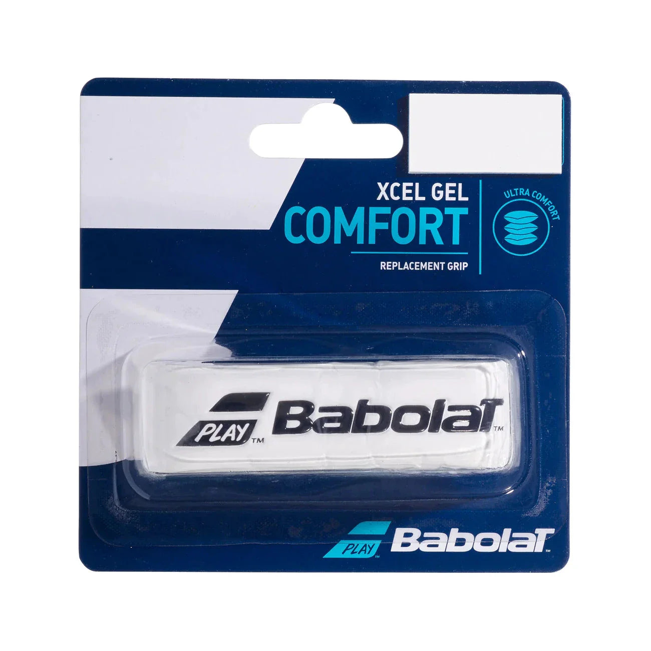 Babolat Xcel Gel Comfort Tennis Grips (Single) White Replacement Grips Babolat