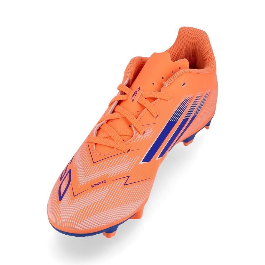 Adidas F50 Club FG/MG Football Boots Junior - Beam Orange/Lucid Blue/White JI0027