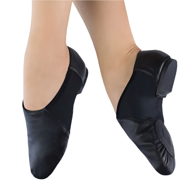 1st Position Split Sole Stretch Jazz Shoe Women - Black