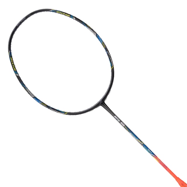 Hundred Battle 600 4U Badminton Racket - Dark Grey/Orange/Silver