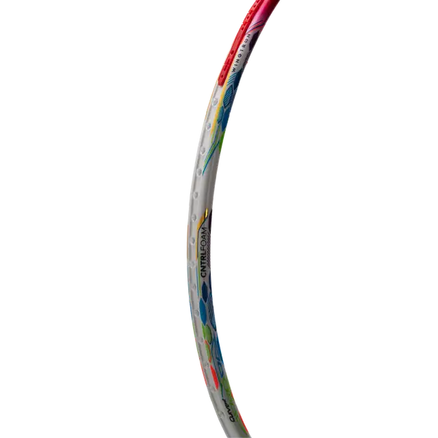 Hundred Flutter 7 Attack 4U Badminton Racket - White/Red Badminton Rackets Hundred