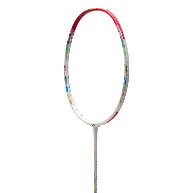 Hundred Flutter 7 Attack 4U Badminton Racket - White/Red Badminton Rackets Hundred