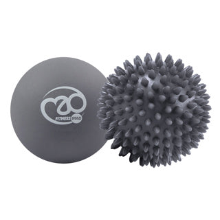 Fitness Mad Trigger Point & Spikey Massage Ball Set of 2 Grey OS Accessories Fitness Mad