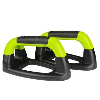 Fitness Mad FM Push Up Stands (FPUSHUP2) Pair Black Lime Green One Size Exercise & Fitness Fitness Mad