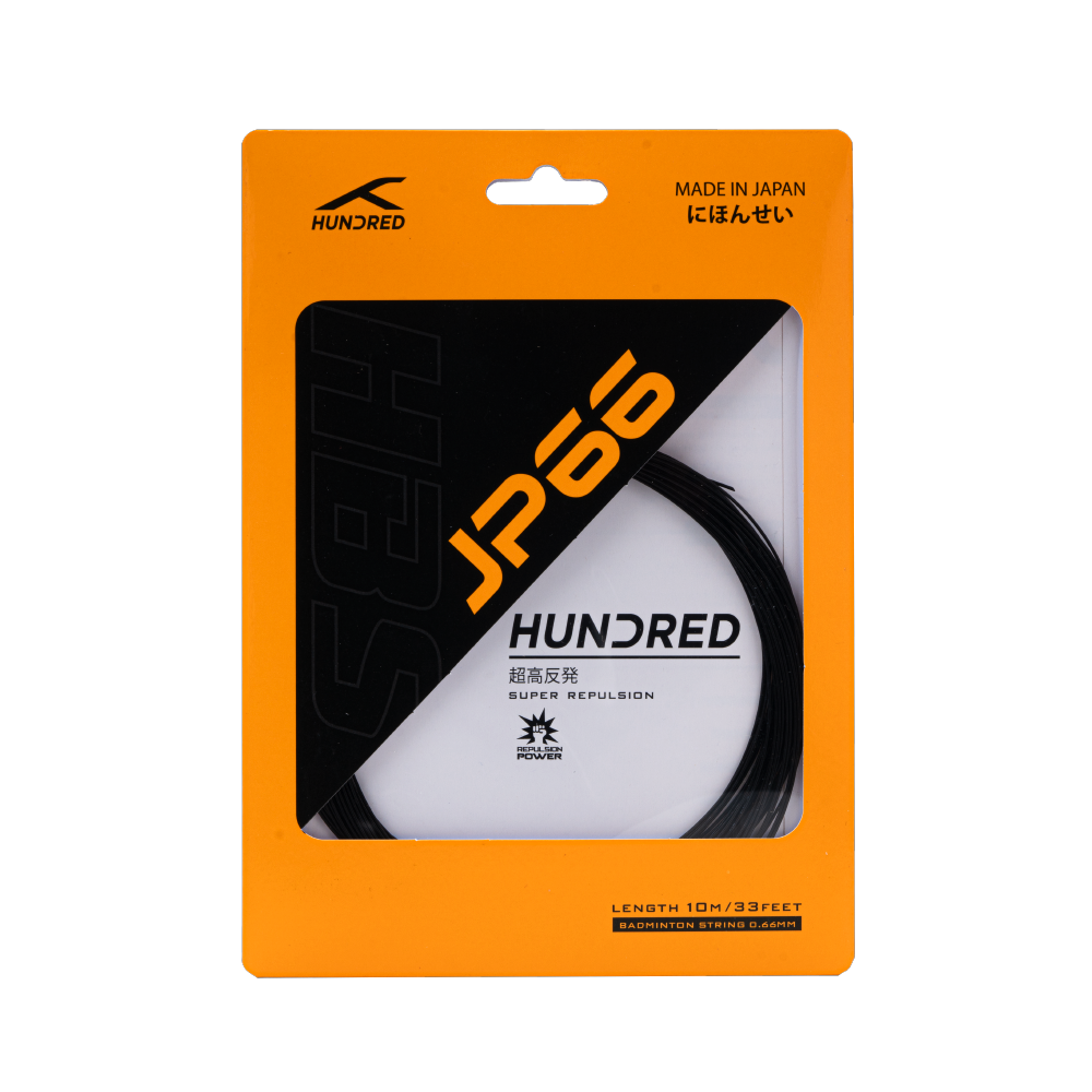 Hundred JP66 Badminton String Set - Graphite Black (HBAA-2M156-1) Badminton String Hundred