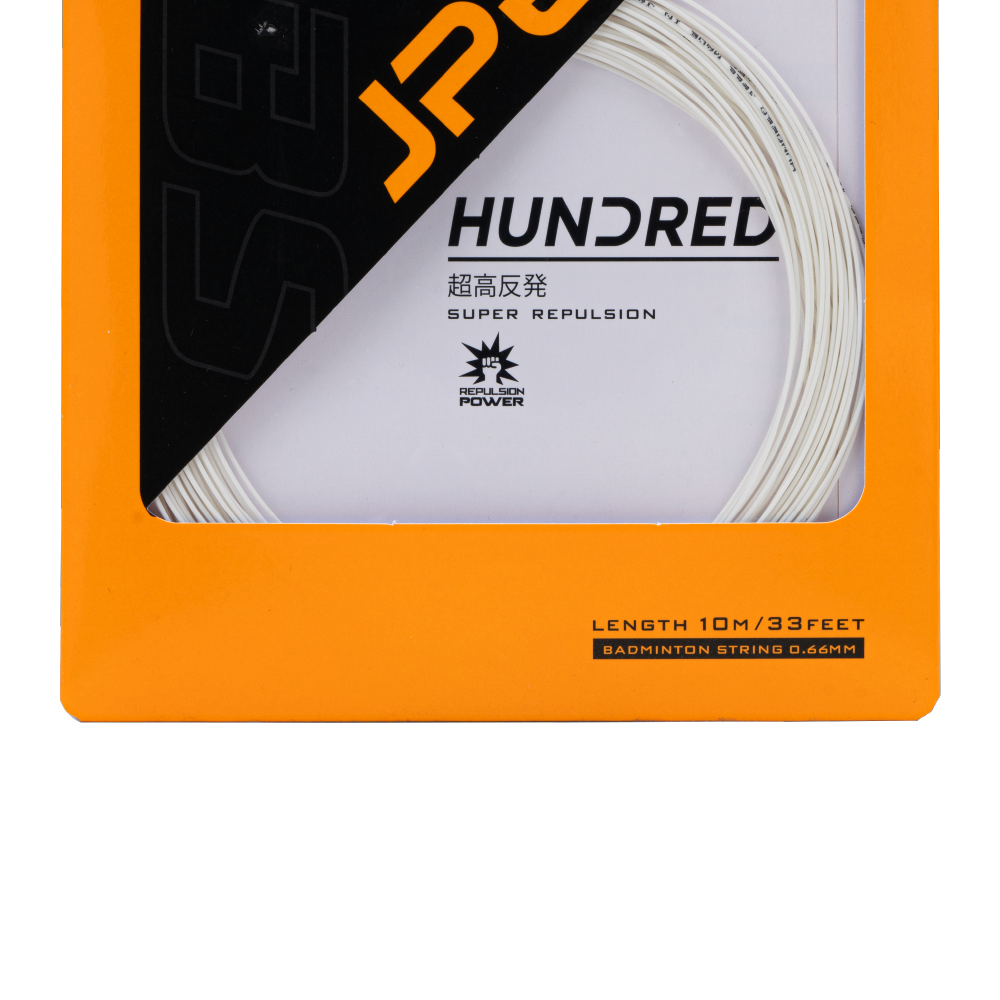 Hundred JP66 Badminton String Set - Ice White (HBAA-2M156-2) Badminton String Hundred