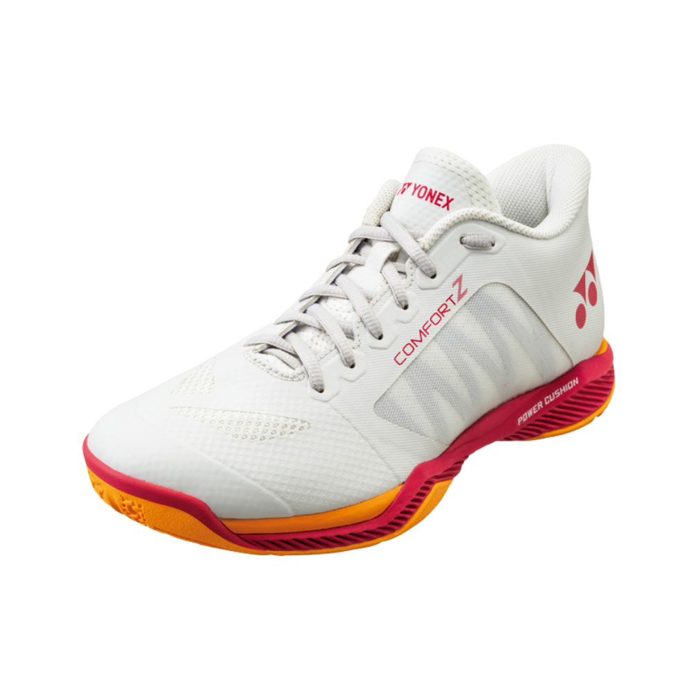 Yonex Power Cushion Comfort Z3 Wide Mid Badminton Shoes Unisex - Off White/Red Badminton Shoes Yonex