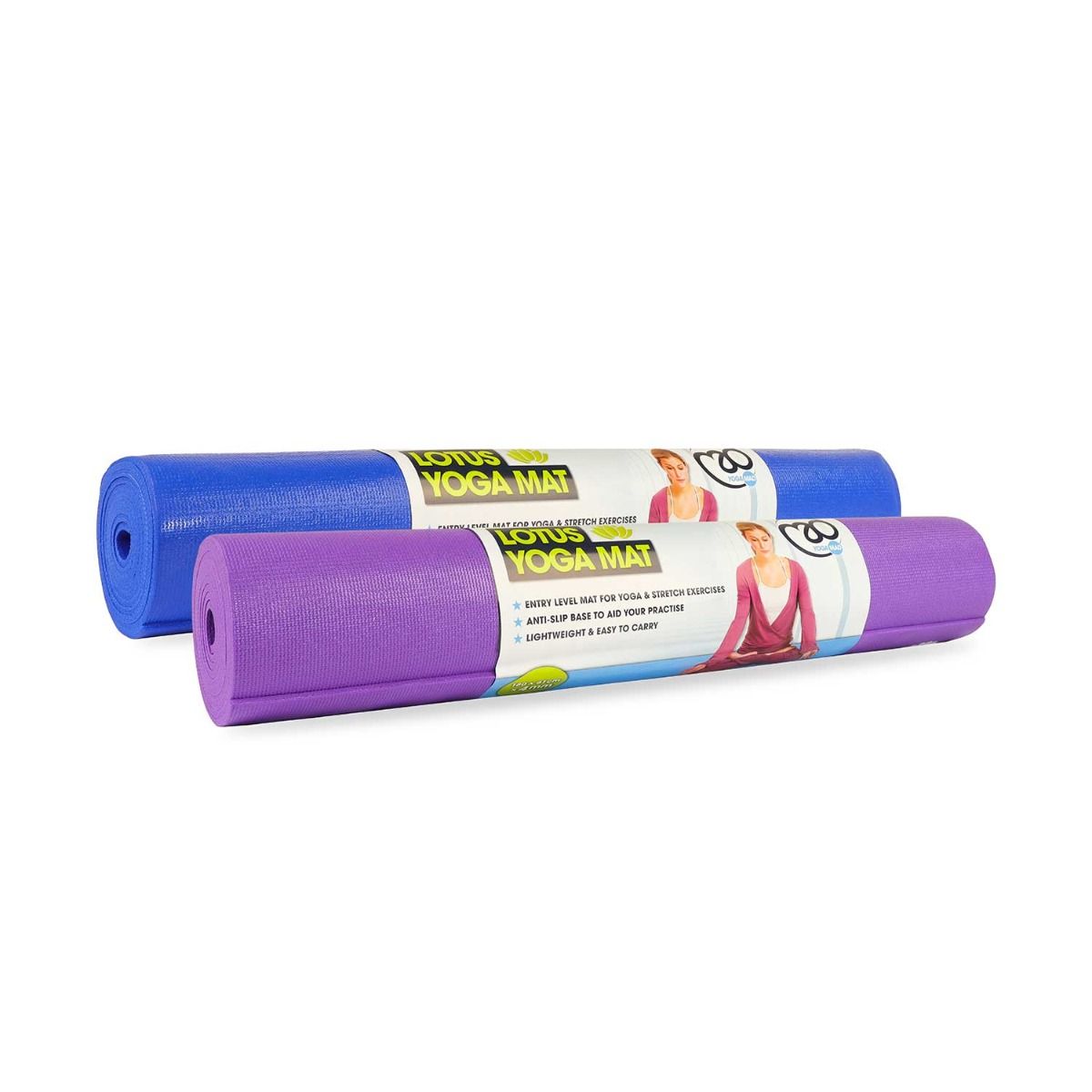 FM Lotus Yoga Mat 4mm - Purple/Blue Fitness Mad