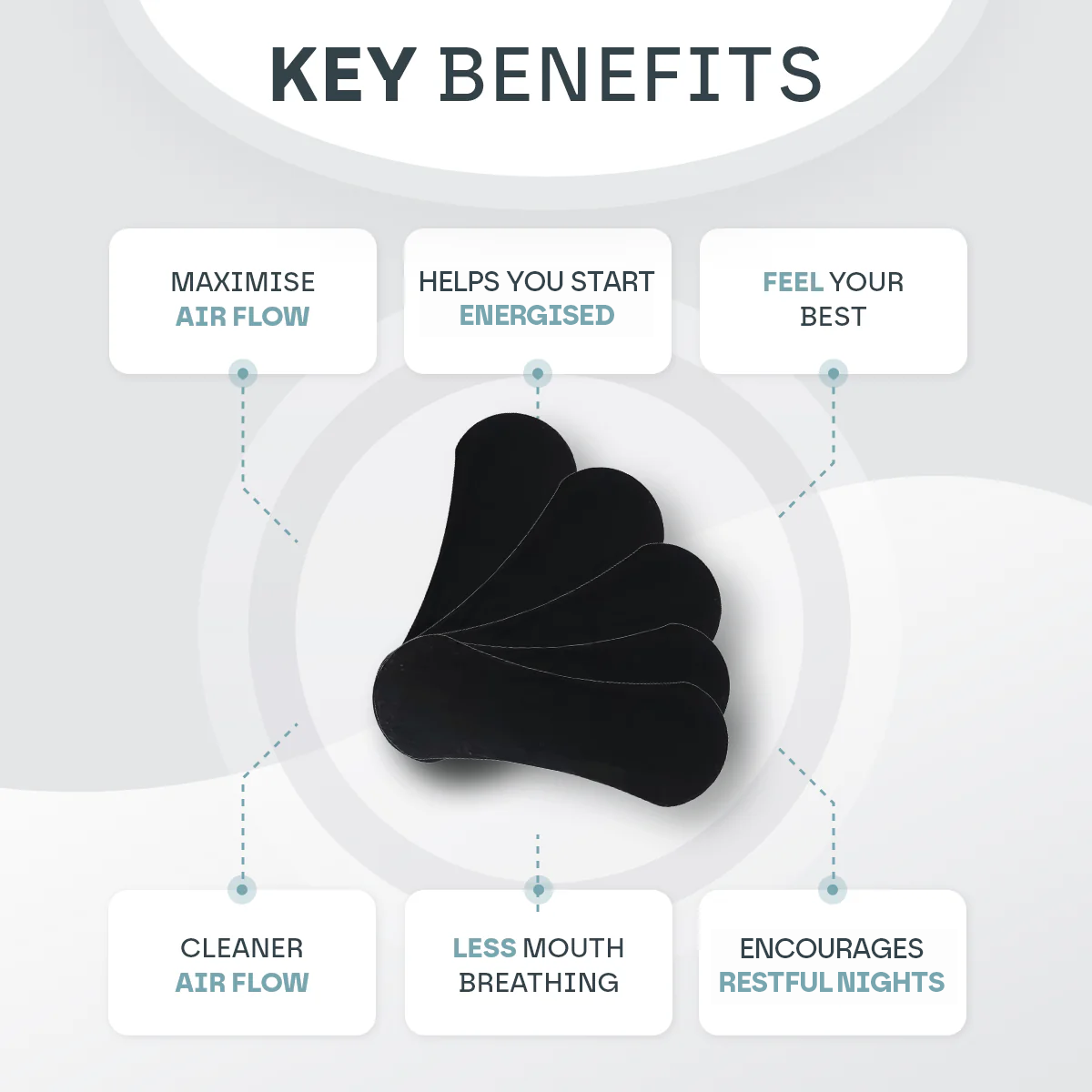 Nose Breathing Nasal Strips (30 Pack) Snooze Therapy