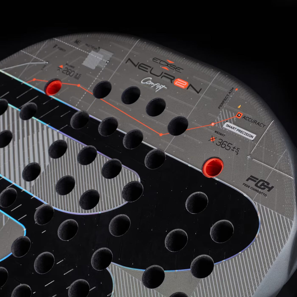 Bullpadel Neuron 02 CMF 27 Padel Racket - Grey DQ85