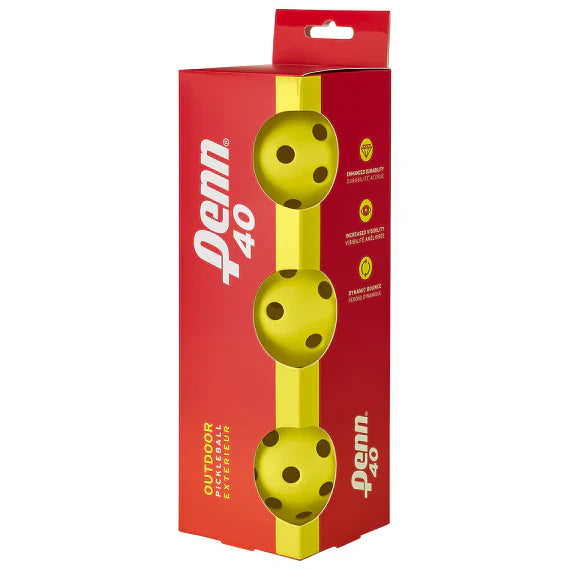 Head Penn 40 Outdoor Pickleball Ball (3 Pack)