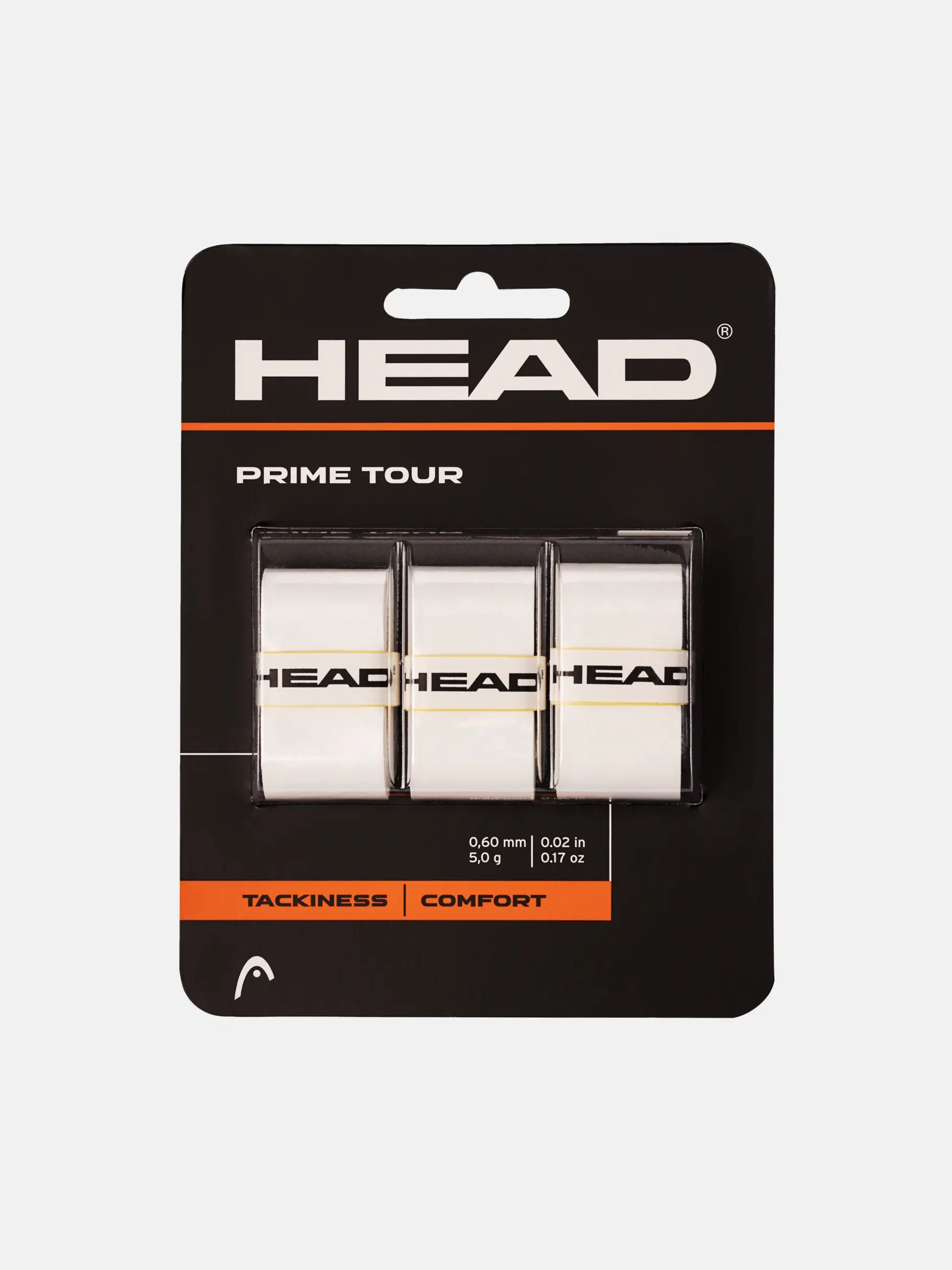 Head Prime Tour Tennis Overgrip 3 Pack - White