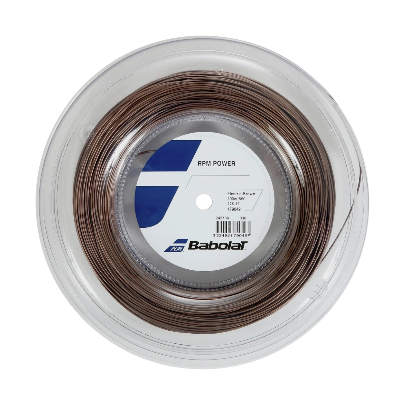 Babolat RPM Power 1.25mm Tennis String Reel (200m) - Electric Brown 1.25mm 200m Electric Brown String (Reel) Babolat