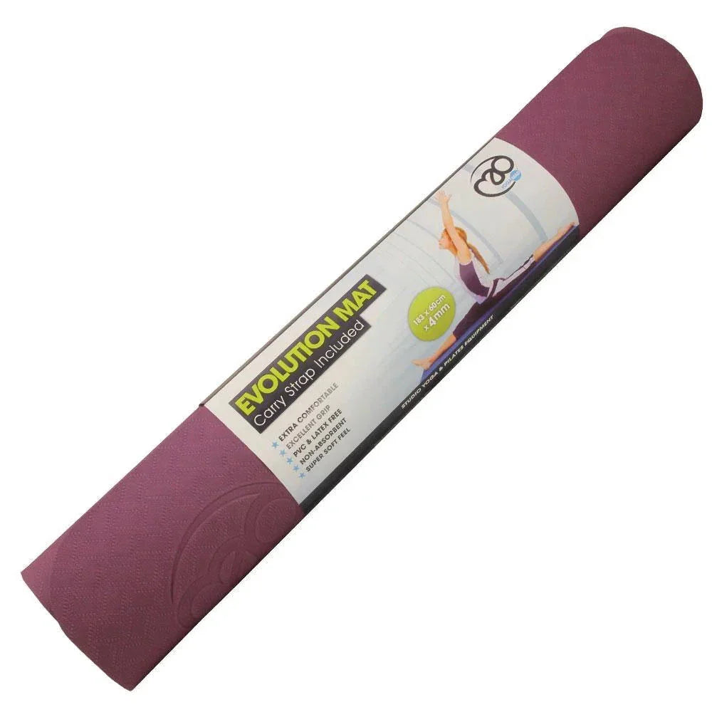 Fitness Mad Evolution Yoga Mat 4mm - Multicolor Aubergine 183cm x 60cm x 4mm Accessories Fitness Mad