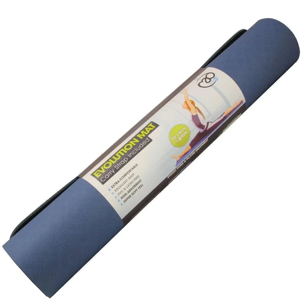 Fitness Mad Evolution Yoga Mat 4mm - Multicolor Blue 183cm x 60cm x 4mm Accessories Fitness Mad