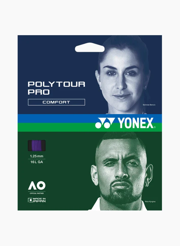 Yonex Polytour Pro 125 Tennis String Set - Midnight Purple Midnight Purple 1.25mm 12M Set String (Packs) Yonex