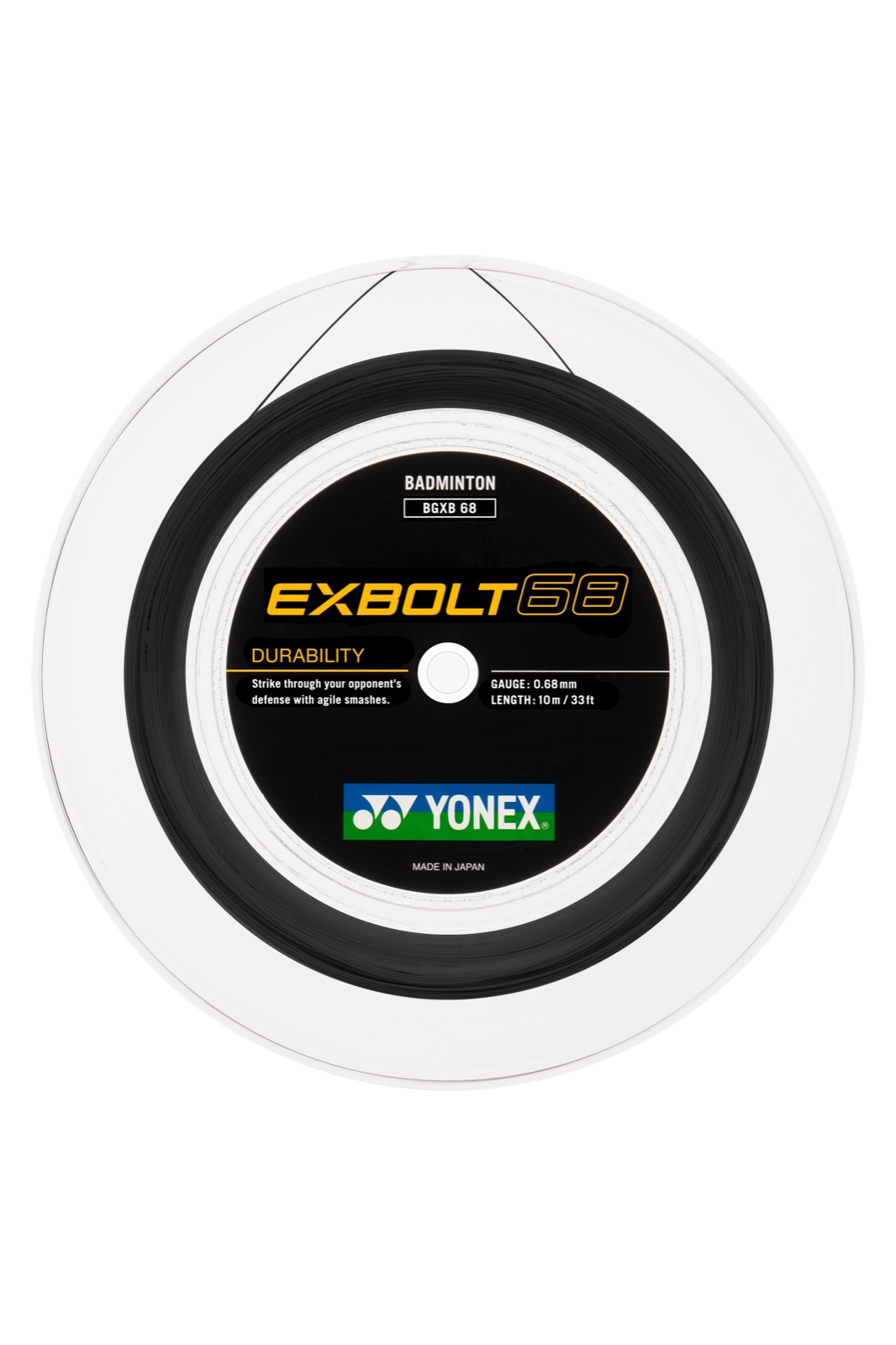Yonex Exbolt 68 Badminton String (200m Reel) Yellow