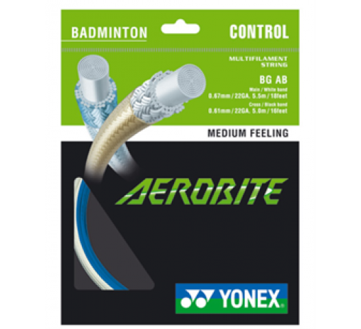 Yonex BG Aerobite Badminton 10M Set WHITE/BLUE 