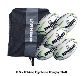 Rhino Cyclone Rugby Ball Bundle (5 balls) 