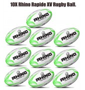 Rhino Rapide XV Rugby Ball Bundle (10 balls) 